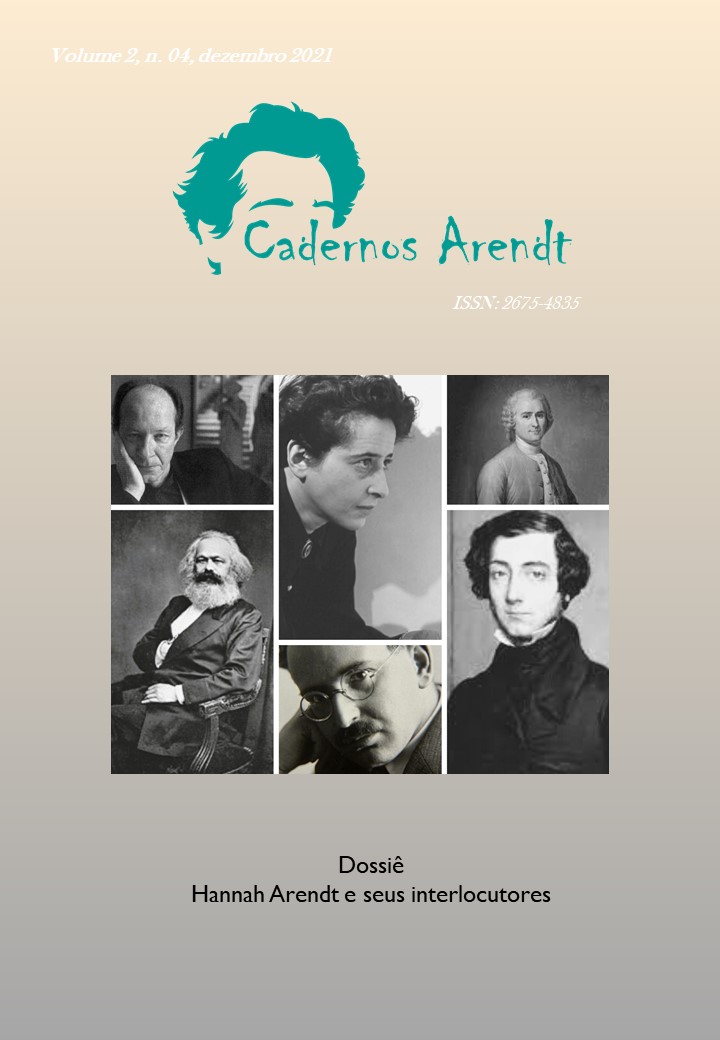 					Ver Vol. 2 Núm. 4 (2021): Dossiê: Hannah Arendt e seus interlocutores 
				