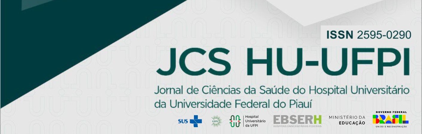 Imagem com as iniciais do titulo da revista Jornal de Ciências da Saúde do HU UFPI