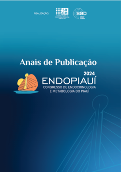 Capa azul escuro com a descrição dos titulo do evento, Anais de Publicação do Congresso de Endocrinologia e Metabologia do Piauí  - EndoPiauí